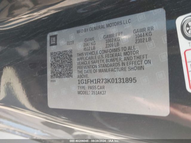 1G1FH1R73K0131895 Chevrolet CAMARO 2SS