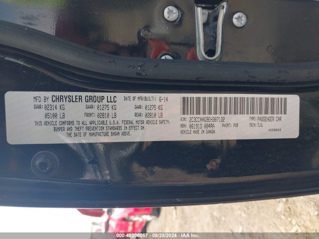 2C3CCAAG9EH307132 Chrysler 300