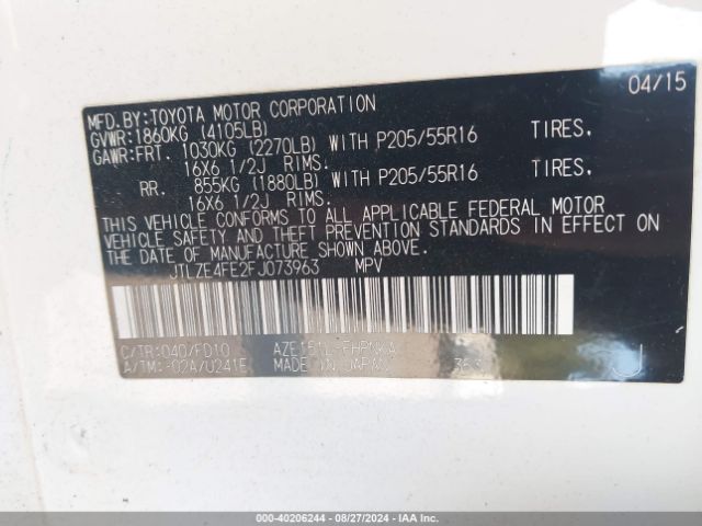JTLZE4FE2FJ073963 Scion XB