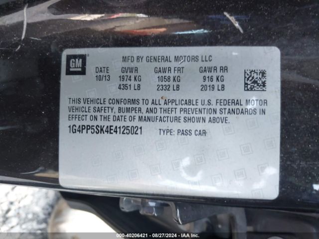 1G4PP5SK4E4125021 Buick Verano
