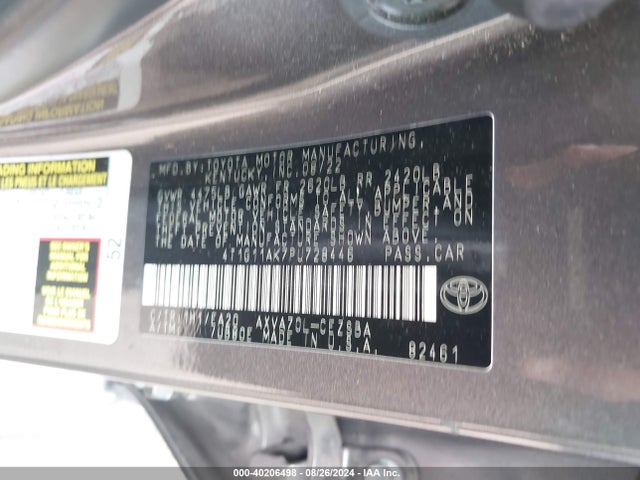Toyota CAMRY SE 2023 4T1G11AK7PU728446 Image 9