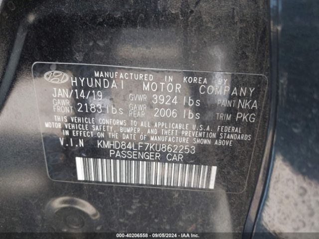 KMHD84LF7KU862253 Hyundai Elantra Limited