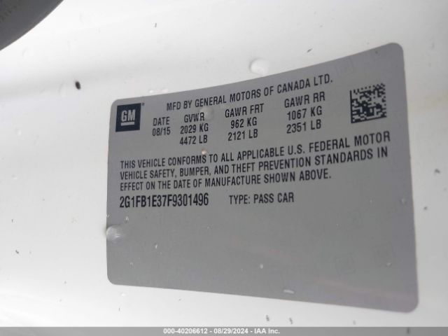2G1FB1E37F9301496 Chevrolet Camaro 2ls