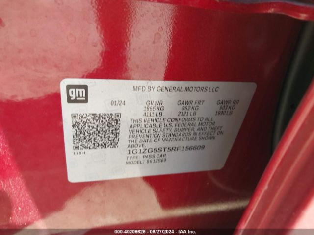 2024 CHEVROLET MALIBU 1G1ZG5ST5RF156609 Photo 8