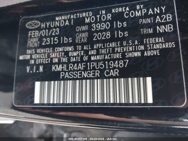KMHLR4AF1PU519487 Hyundai Elantra N Line