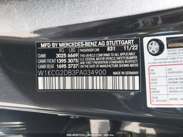 W1KCG2DB3PA034900 Mercedes-Benz EQS 450+