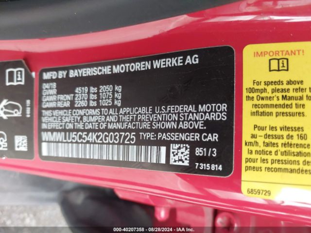 WMWLU5C54K2G03725 Mini Clubman Cooper S