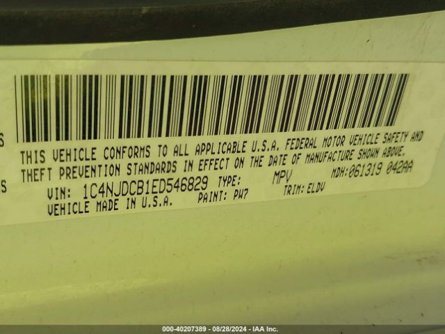 1C4NJDCB1ED546829 Jeep Compass Limited
