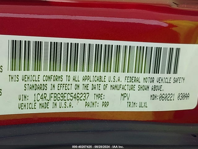 1C4RJFBG9EC546237 Jeep Grand Cherokee Limited