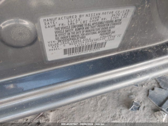 Nissan Versa Note Sl 2016 3N1CE2CP4GL371553 Image 9