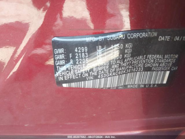 4S3GKAC60K3616233 Subaru Impreza 2.0i Premium