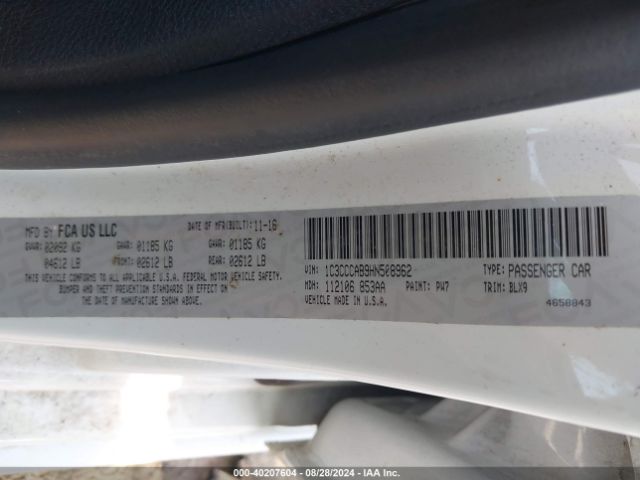 1C3CCCAB9HN508962 Chrysler 200 Limited Platinum