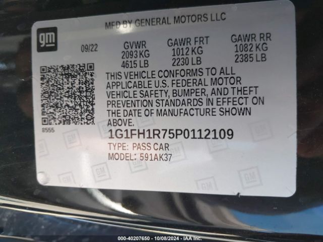 1G1FH1R75P0112109 Chevrolet Camaro Rwd  2ss