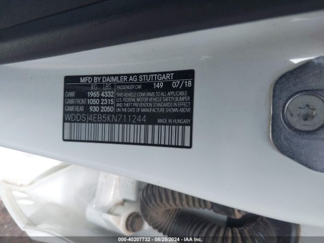 2019 MERCEDES-BENZ CLA 250 WDDSJ4EB5KN711244 Photo 8