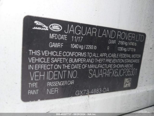 SAJAR4FX6JCP35301 Jaguar Xe 25t
