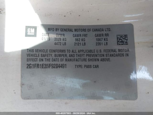 2G1FB1E35F9204491 Chevrolet Camaro 2ls