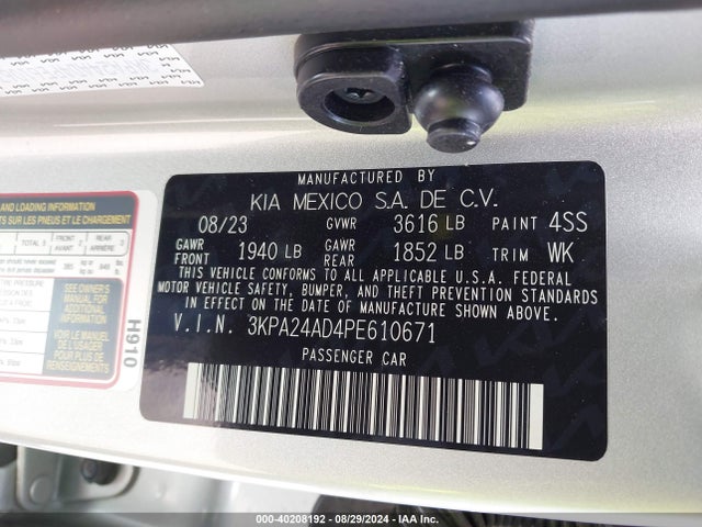 KIA RIO LX 2023 3KPA24AD4PE610671 Image 9