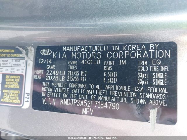 KNDJP3A52F7184790 KIA SOUL +