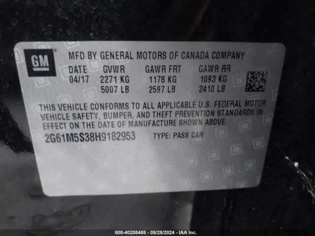 2G61M5S38H9182953 Cadillac XTS LUXURY