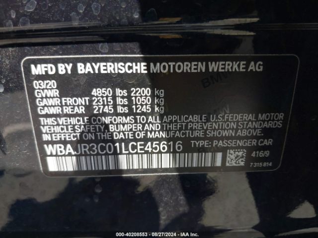WBAJR3C01LCE45616 BMW 530I