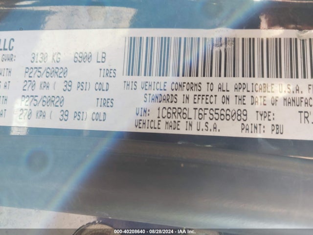 1C6RR6LT6FS566089 RAM 1500 Lone Star