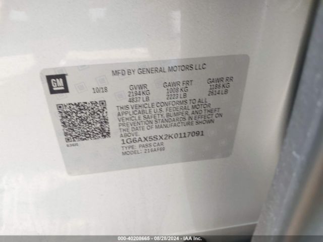 1G6AX5SX2K0117091 Cadillac CTS LUXURY