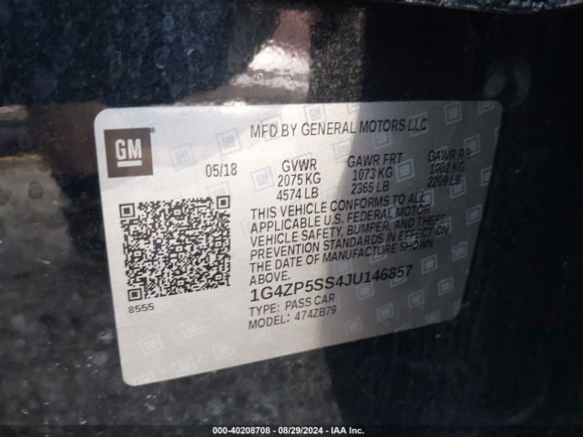 1G4ZP5SS4JU146857 Buick Lacrosse Essence