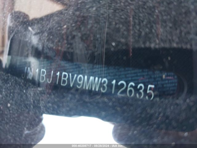 JN1BJ1BV9MW312635 Nissan Rogue Sport Sv Fwd Xtronic Cvt