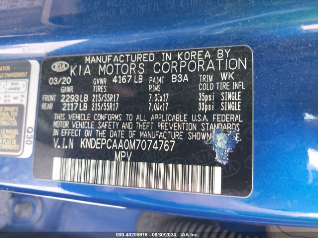KNDEPCAA0M7074767 KIA Seltos Lx