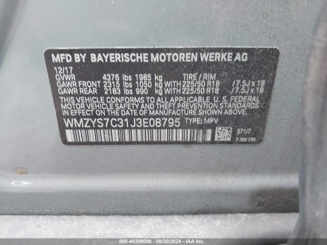 WMZYS7C31J3E08795 Mini Countryman Cooper