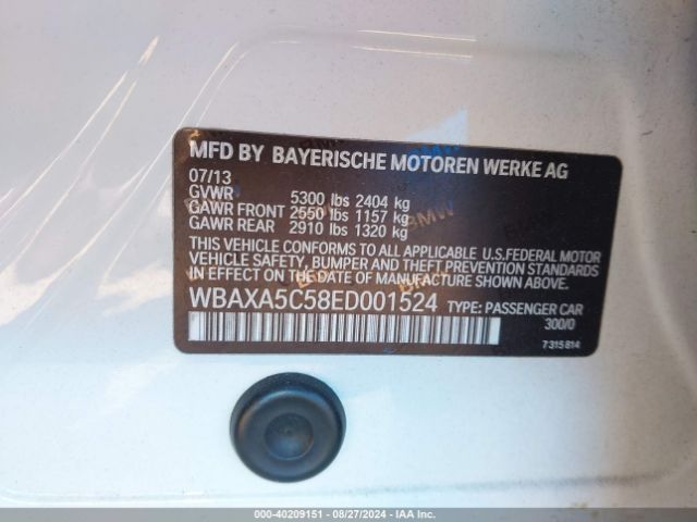 WBAXA5C58ED001524 BMW 535d