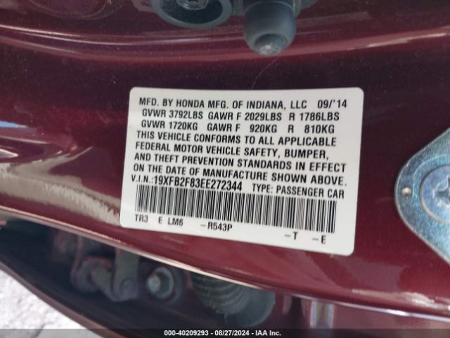 19XFB2F83EE272344 Honda CIVIC EX