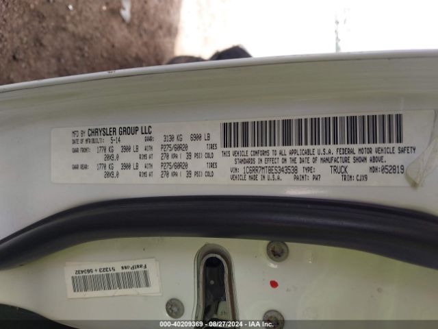 1C6RR7MT8ES343538 RAM 1500 Sport