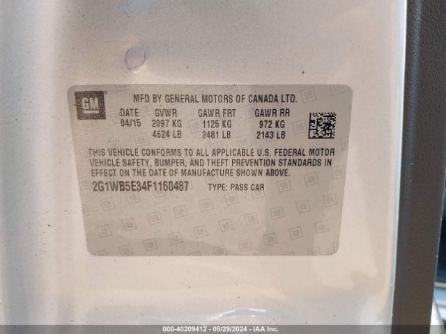 2G1WB5E34F1160487 Chevrolet Impala Limited Lt