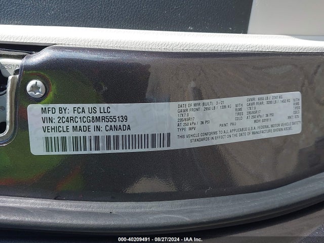 2C4RC1CG8MR555139 Chrysler Voyager Lx