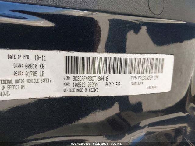 2012 FIAT 500 3C3CFFAR3CT198418 Photo 8