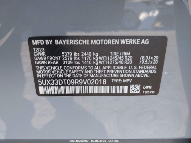 5UX33DT09R9V02018 BMW X4 Xdrive30i