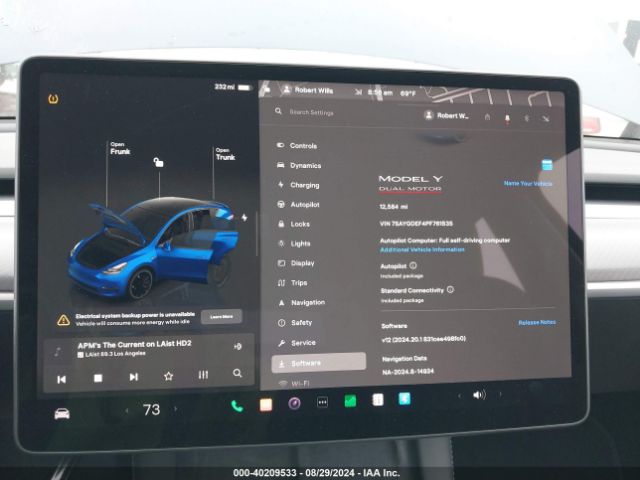7SAYGDEF4PF761535 Tesla Model Y Awd/performance Dual Motor All-wheel Drive