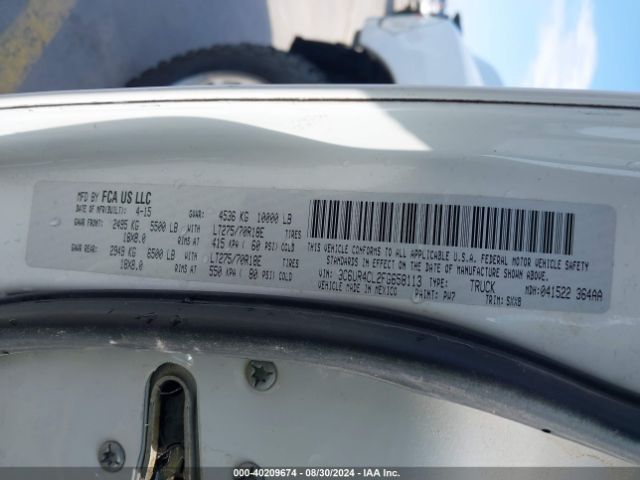 3C6UR4CL2FG658113 RAM 2500 Tradesman