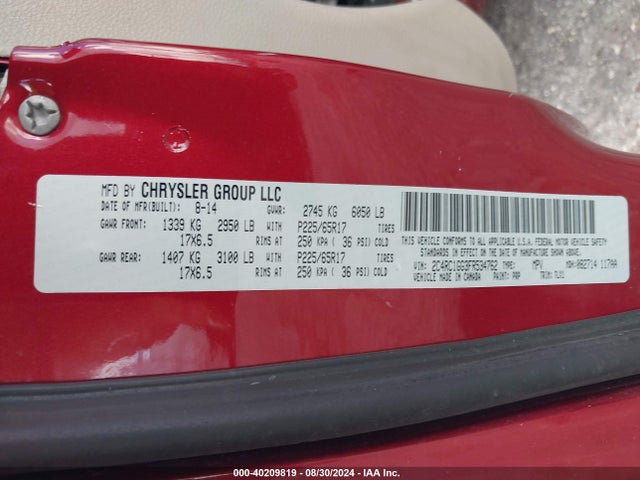 2C4RC1GG3FR534762 Chrysler Town & Country Limited Platinum