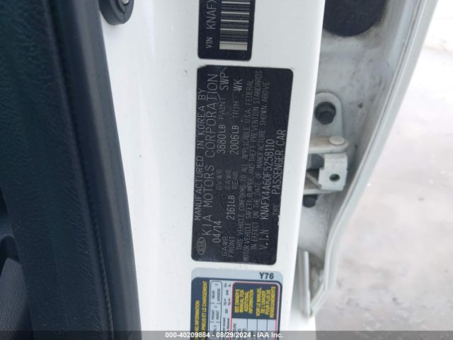 KNAFX4A60F5258110 KIA FORTE LX