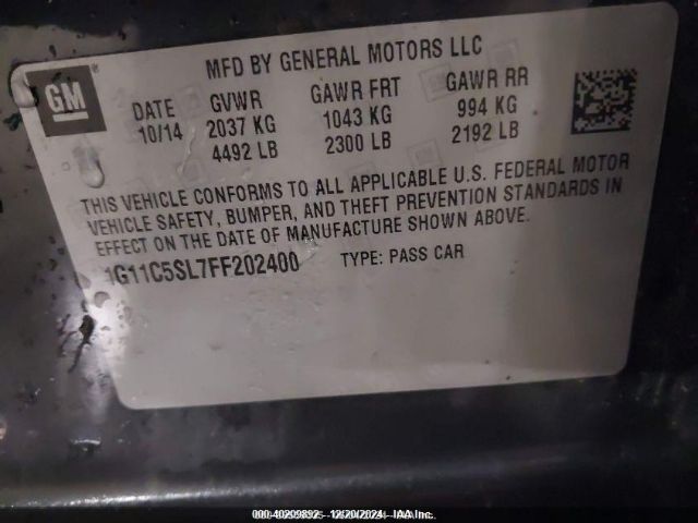 2015 CHEVROLET MALIBU 1G11C5SL7FF202400 Photo 8