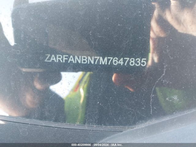 ZARFANBN7M7647835 Alfa Romeo Giulia Ti Awd