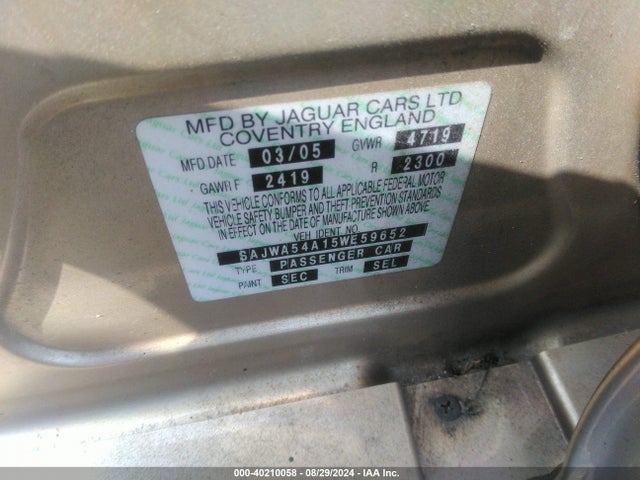 2005 JAGUAR X-TYPE SAJWA54A15WE59652 Photo 8