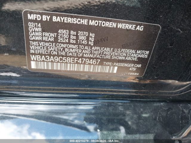 WBA3A9C58EF479467 BMW 335i