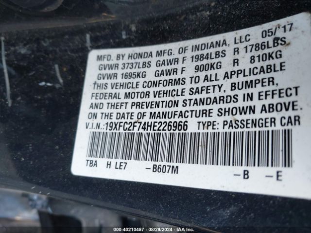 19XFC2F74HE226966 Honda CIVIC EX