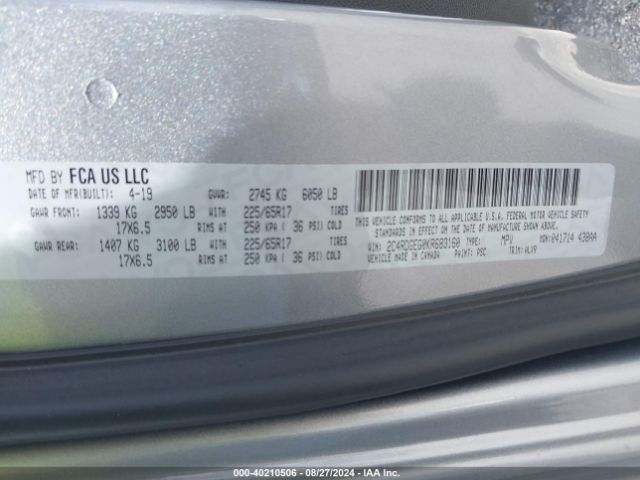 2C4RDGEG0KR683160 Dodge Grand Caravan Gt