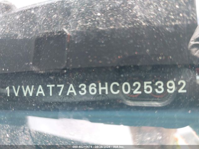 1VWAT7A36HC025392 Volkswagen Passat 1.8t S
