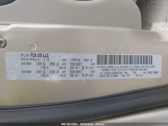 2C4RC1CG4GR207701 Chrysler Town & Country Touring-l
