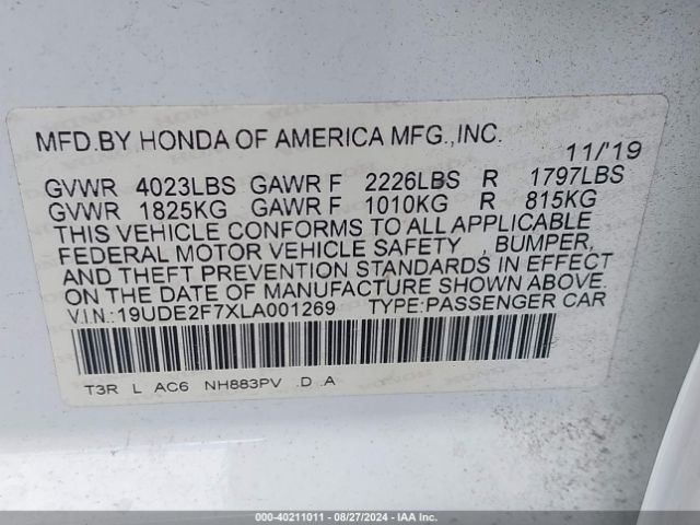 19UDE2F7XLA001269 Acura Ilx Premium Package/technology Package